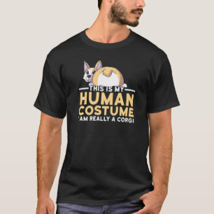 This Is My Human Costume Im A Corgi Dog Halloween T-Shirt