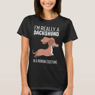 This Is My Human Costume Im A Dachshund Dog Hallow T-Shirt