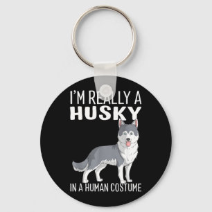 This Is My Human Costume Im A Husky Dog Halloween Key Ring