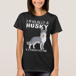 This Is My Human Costume Im A Husky Dog Halloween T-Shirt