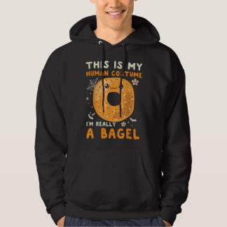 This Is My Human Costume I'm Really A Bagel Hallow Hoodie