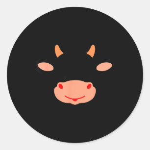 This Is My Human Costume Im Really A Cow Halloween Classic Round Sticker