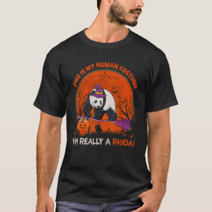 This Is My Human Costume I'm Really A Panda Hallow T-Shirt