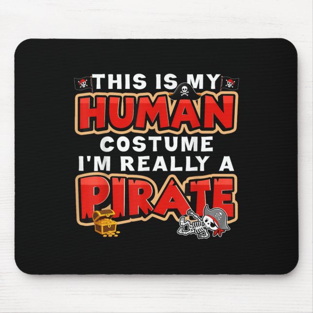 This Is My Human Costume I'm Really A Rate Hallowe Mouse Pad (Front)