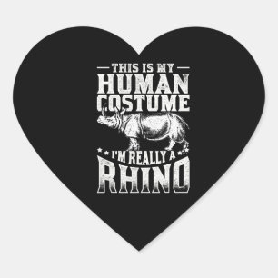 this is my human costume im really a rhino heart sticker
