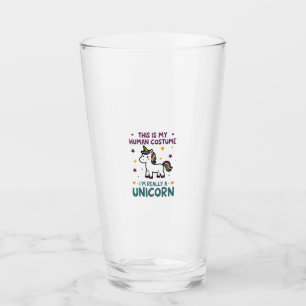 This Is My Human Costume I'm Really A Unicorn T-Sh Glass