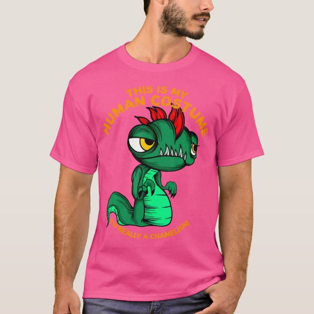 This Is My Human I'M Really A Chameleon T-Shirt (Front)