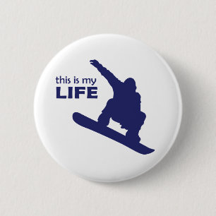 This Is My Life (Snowboarding) 6 Cm Round Badge