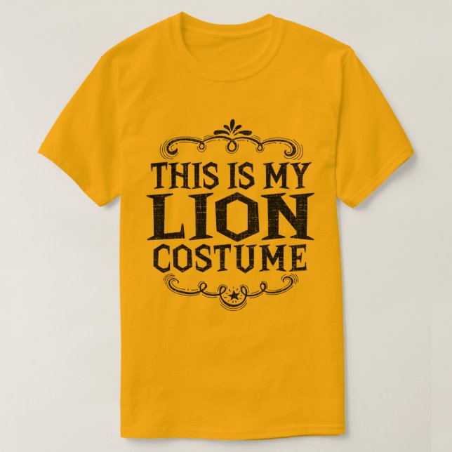 This Is My Lion Costume Funny Lazy Halloween T-Shirt (Design Front)