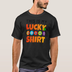 This Is My Lucky Bingo Shirt Bingo Player Funny Bi