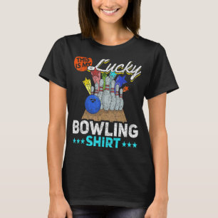 This Is My Lucky Bowling   Bowling Pins Bowler Bow T-Shirt