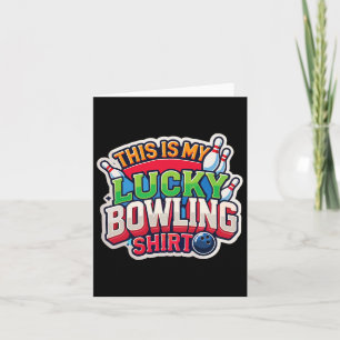 This Is My Lucky Bowling Design For Men Card