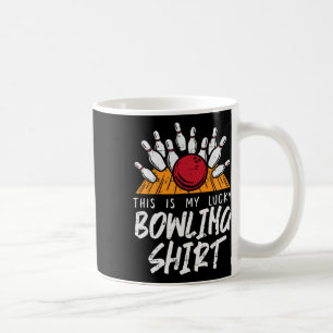 This Is My Lucky Bowling Shirt Bowler Player Women Coffee Mug
