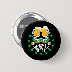 This Is My Lucky Drinking Beer St. Patrick's Day 6 Cm Round Badge