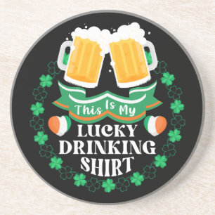 This Is My Lucky Drinking Beer St. Patrick's Day Coaster