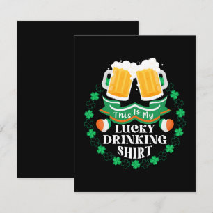 This Is My Lucky Drinking Beer St. Patrick's Day RSVP Card