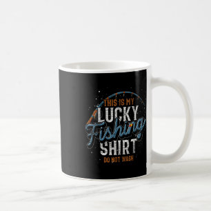 This Is My Lucky Fishing Shirt Fisherman Funny Fis Coffee Mug