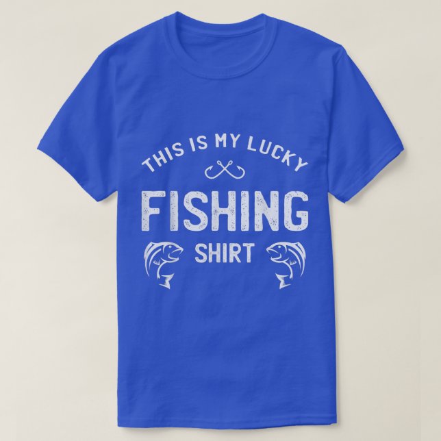 This Is My Lucky FishingFunny Retro  T-Shirt (Design Front)