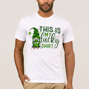 This Is My Lucky Green Gnome Whimsy T-Shirt