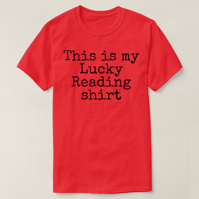 This Is My Lucky Reading  1 T-Shirt (Design Front)