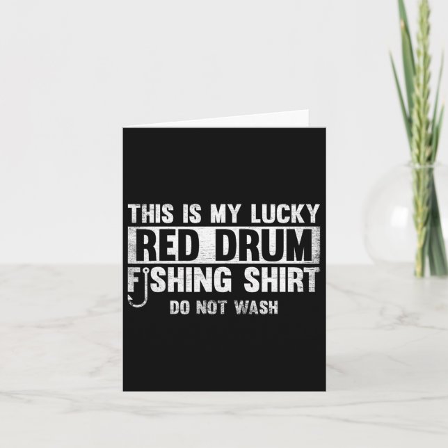 This Is My Lucky Red Drum Fishing Gift  Card (Front)