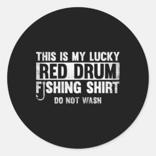 This Is My Lucky Red Drum Fishing Gift Classic Round Sticker