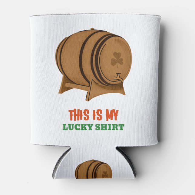 This Is My Lucky Shirt Can Cooler (Front)