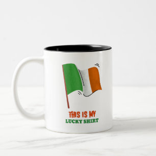 This Is My Lucky Shirt Two-Tone Coffee Mug