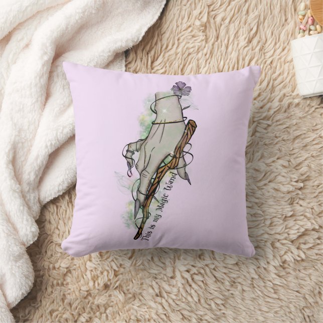 This Is My Magic Wand – Gothic Witch Hand Cushion (Blanket)