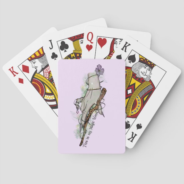 This Is My Magic Wand – Gothic Witch Hand Playing Cards (Back)