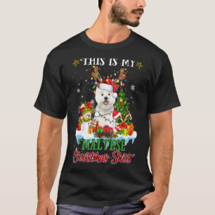 This Is My Maltese Christmas  Funny Dog Santa Xmas T-Shirt