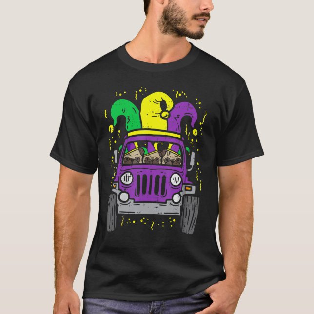 This Is My Mardi Gras Pajama  Mask Carnivals Party T-Shirt (Front)