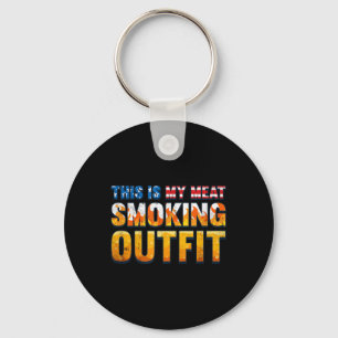 This Is My Meat Smoking Outfit Barbecue Meat Grill Key Ring