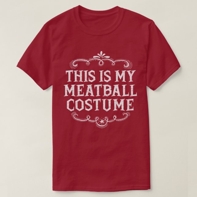 This Is My Meatball Costume Funny Lazy Halloween T-Shirt (Design Front)