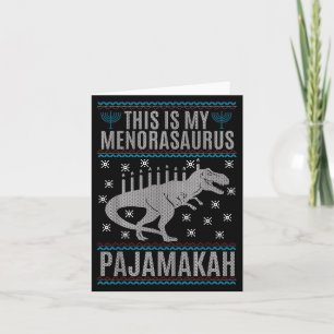 This Is My Menorah-saurus Happy Hanukkah Dinosaur Card