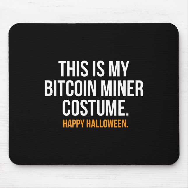 This Is My Miner Costume Funny Halloween Mouse Pad (Front)
