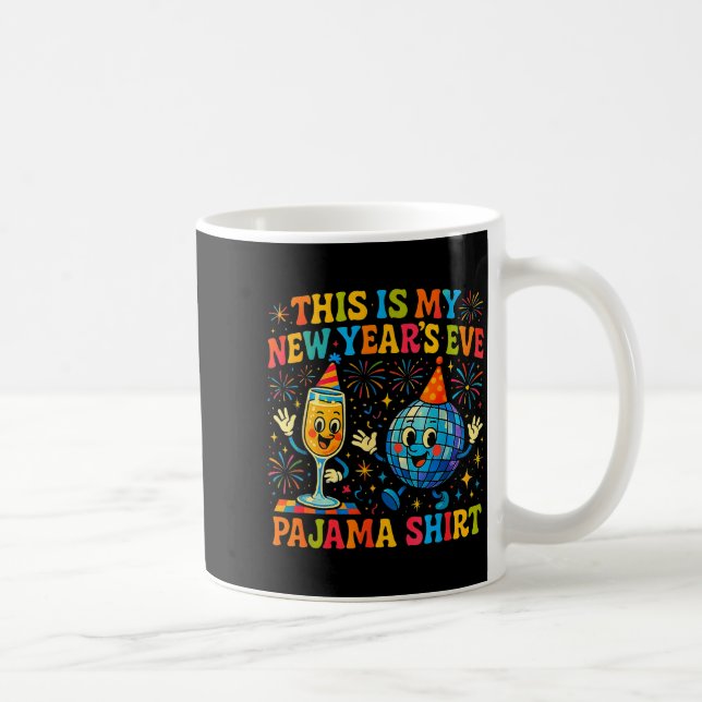 This Is My New Year’s Eve Pajama Funny Retro Gift  Coffee Mug (Right)