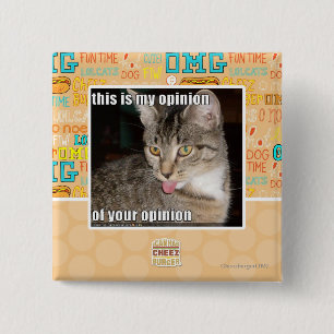 this is my opinion 15 cm square badge
