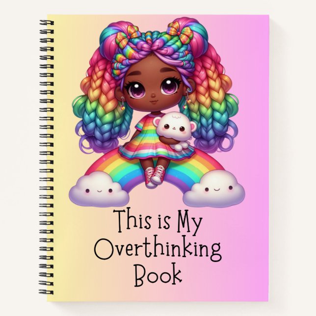 This Is My Overthinking Book – Cute Pink Notebook (Front)