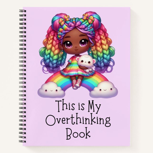 This Is My Overthinking Book –Cute Purple Notebook (Front)