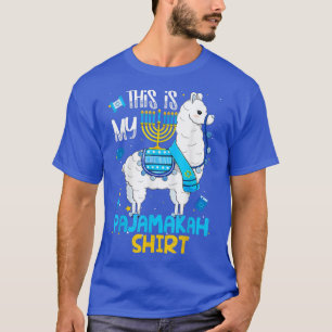 This is My Pajamakah Funny Llama Hanukkah Pajama T-Shirt