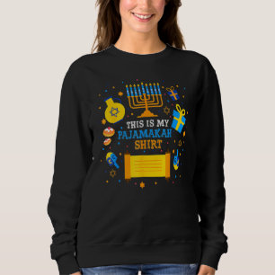 This Is My Pajamakah Hanukkah Chanukah Dreidel Men Sweatshirt