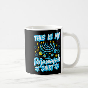 This Is My Pajamakah Hanukkah Menorah Candles Funn Coffee Mug