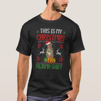 This Is My Pitbull Dog Christmas Pajama T-Shirt