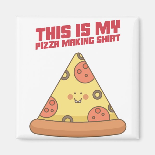 This Is My Pizza Making Shirt Heart Magnet (Front)