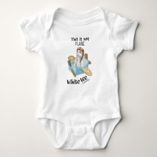 This Is My Plane White Tee, Aviation Themed Baby Bodysuit