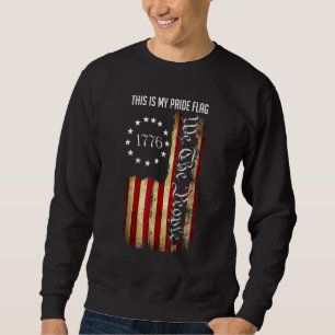 This Is My Pride Flag American USA 4th of July Mem Sweatshirt
