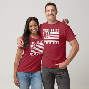 This Is My Pride Flag, Patriotic American Flag T-Shirt