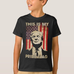 This Is My Pride Flag Trump American Flag 4th July T-Shirt
