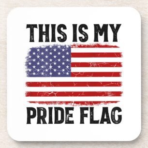 This Is My Pride Flag US Flag, 4th Of July Patriot Coaster